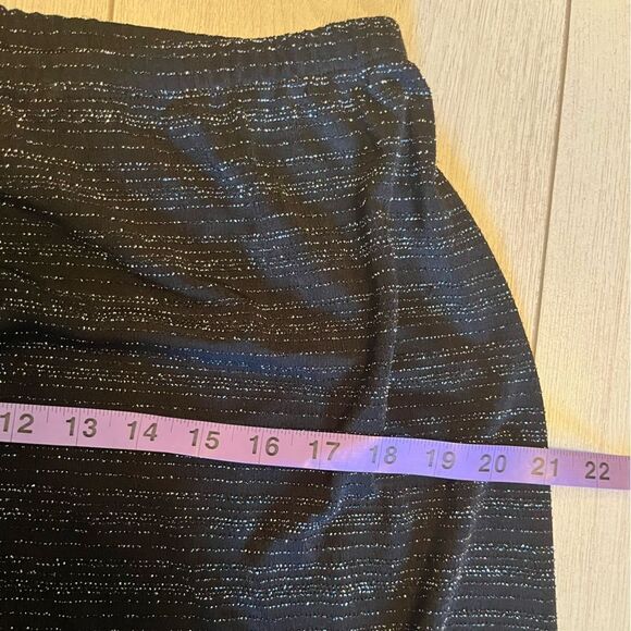 Vintage 90s black sparkly maxi slinky skirt - Picture 8 of 9